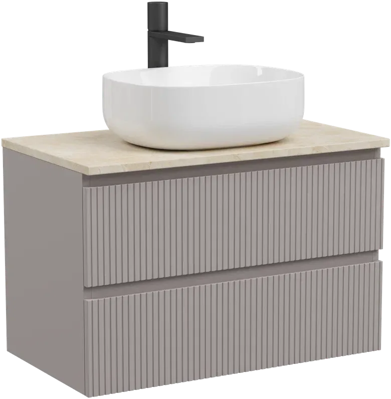 Тумба с раковиной Sancos Snob T 80 см, doha soft, столешница бежевая, раковина CN6018 Sancos — официальный сайт