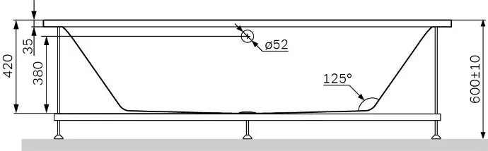Каркас для ванны AM.PM Inspire V2.0 W52A-180-080W-R Sancos — официальный сайт