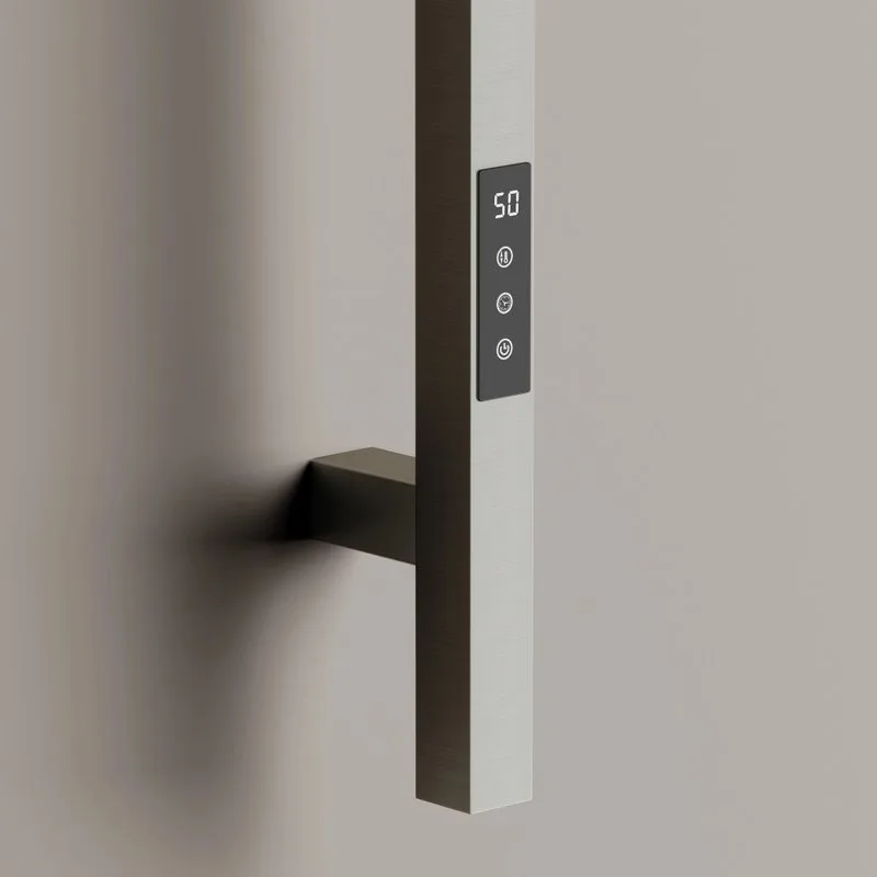 Полотенцесушитель электрический Sancos Linn 150x3 I-образный, брашированный никель, SC13002BN Sancos — официальный сайт