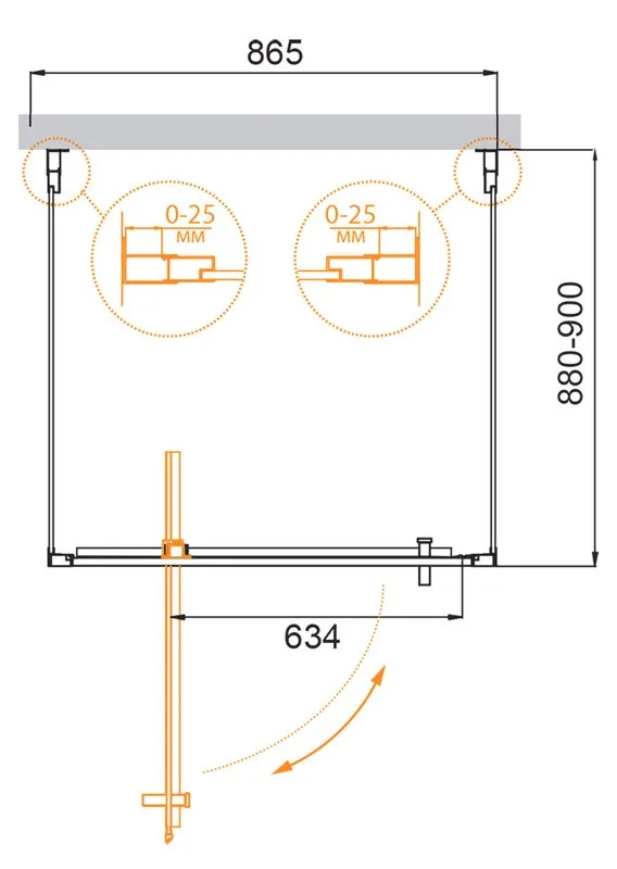 Душевой уголок Cezares Molveno BA2 90+90 C Cr IV 90х90 см, профиль хром, стекло прозрачное Sancos — официальный сайт