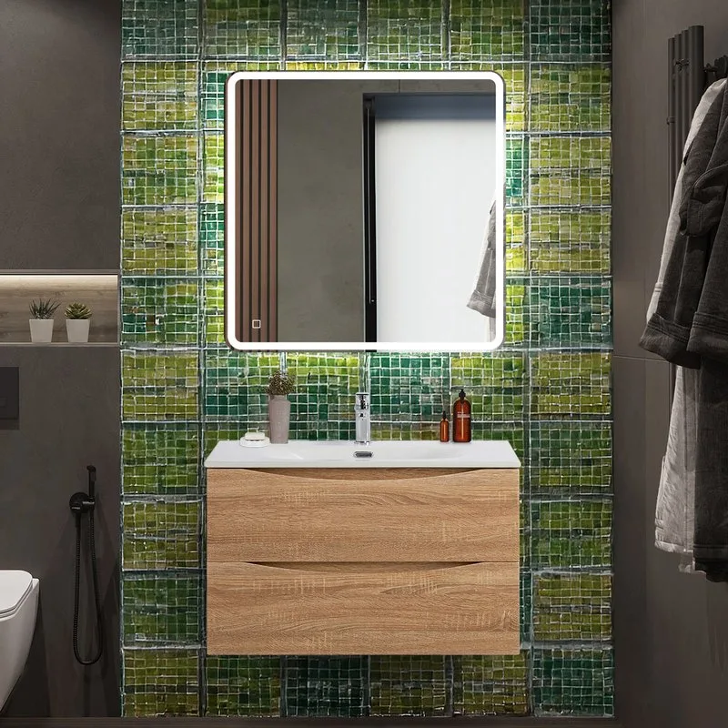 Тумба под раковину без столешницы BelBagno Marino-cer-n 80 подвесная, rovere bianco Sancos — официальный сайт