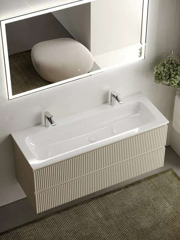 Тумба с раковиной Sancos Snob R 120 см, beige soft, раковина CN7016 Sancos — официальный сайт