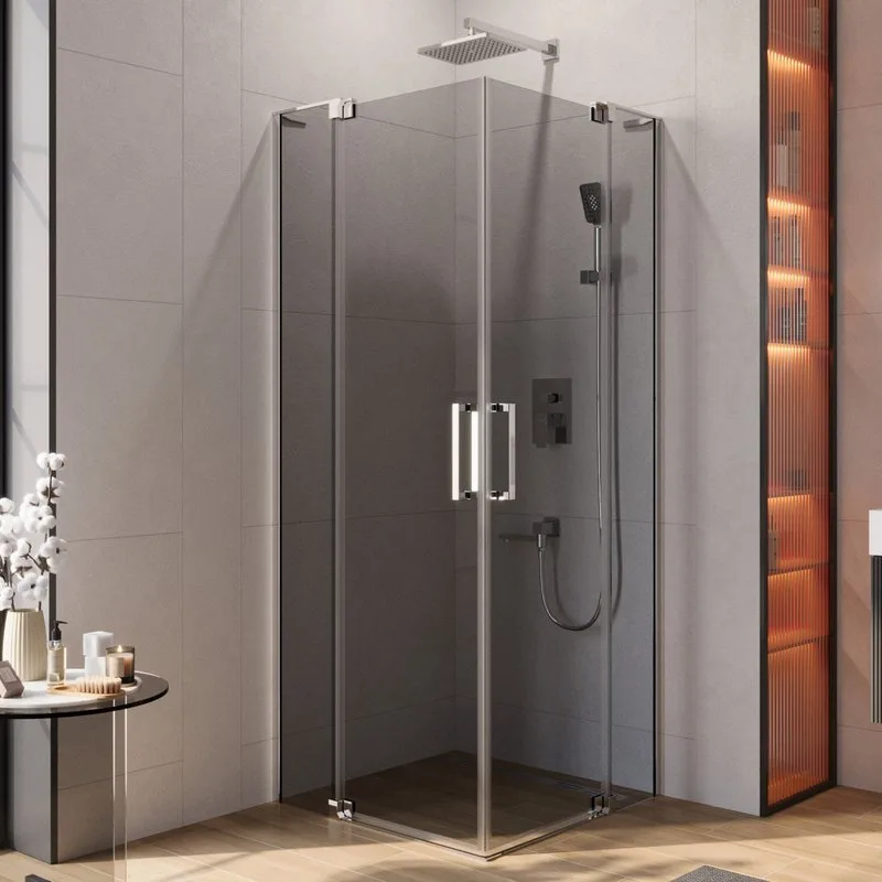 Душевой уголок Cezares Slider AH 2 70/80-80/90 Grigio Cr профиль хром, стекло серое Sancos — официальный сайт