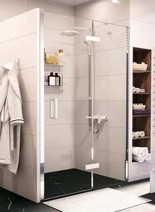 Душевая дверь в нишу Wasserkraft Aller White 10H05RW 120 см Sancos — официальный сайт