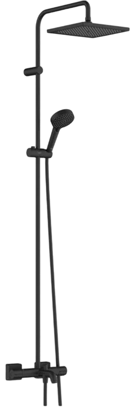 Душевая стойка Hansgrohe Vernis Shape Showerpipe 240 26900670, черный матовый Sancos — официальный сайт