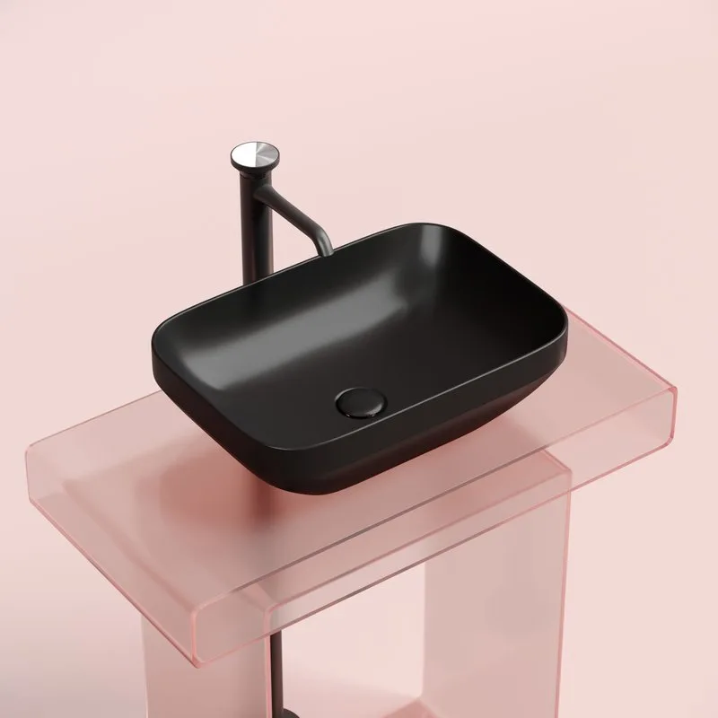Накладная раковина Ceramicanova Element CN6055MB черная матовая Sancos — официальный сайт