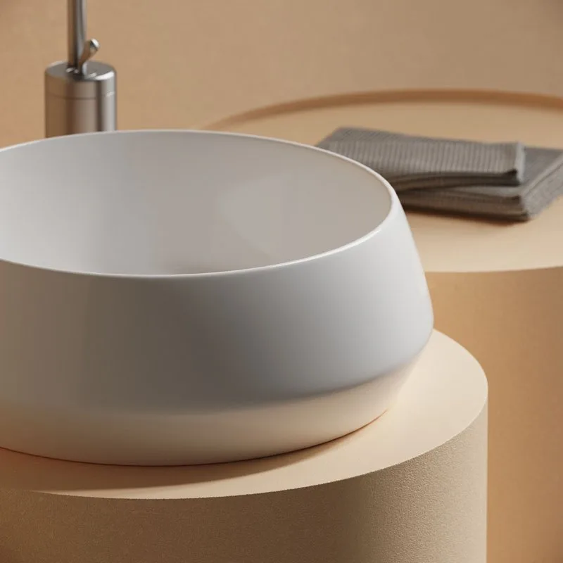Раковина накладная Ceramicanova Maya круглая 40 см цвет белый CN12004 Sancos — официальный сайт
