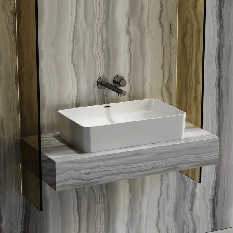 Накладная раковина Ceramicanova Element CN6065 белая глянцевая Sancos — официальный сайт