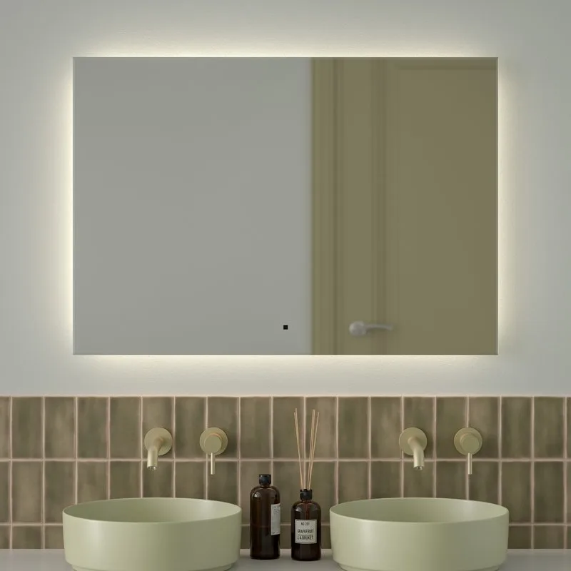 Зеркало Defesto Glow DF 2509RH 100х70 с LED-подсветкой, 4 500 K, инфракрасный выключатель