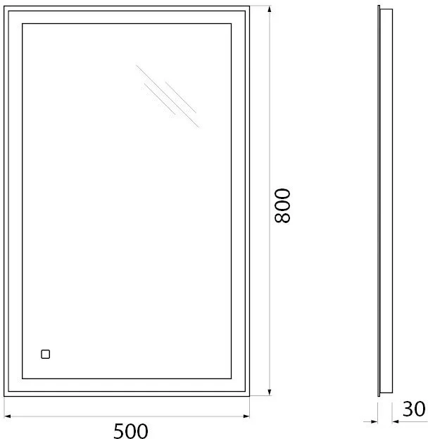 Зеркало BelBagno SPC-GRT-500-800-LED-TCH Sancos — официальный сайт