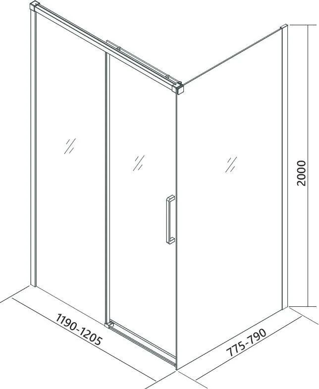 Душевой уголок Veconi Premium Trento PTC-SP-40B 120x80, профиль черный матовый, стекло прозрачное Sancos — официальный сайт