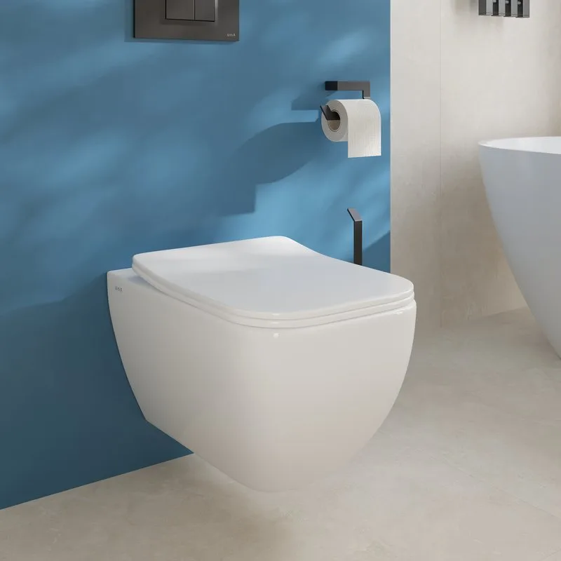 Унитаз подвесной VitrA Shift 7742B003-0075 339 с микролифтом, безободковый, глянцевый белый Sancos — официальный сайт
