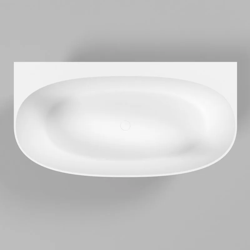 Ванна из искусственного камня WHITECROSS Pearl A 155x80 см, пристенная, матовая белая, овальная, с д Sancos — официальный сайт