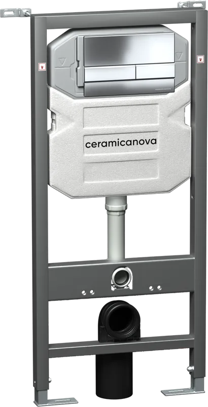 Система инсталляции для унитазов Ceramicanova Envision Flat CN1002CH, кнопка хром Sancos — официальный сайт