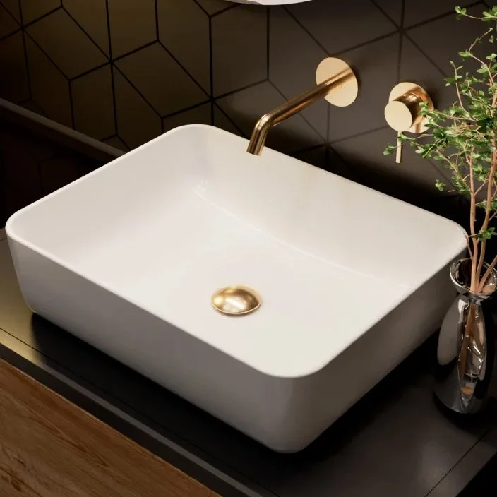 Смеситель для раковины AQUAme Siena AQM6215GG С ВНУТРЕННЕЙ ЧАСТЬЮ, глянцевое золото Sancos — официальный сайт