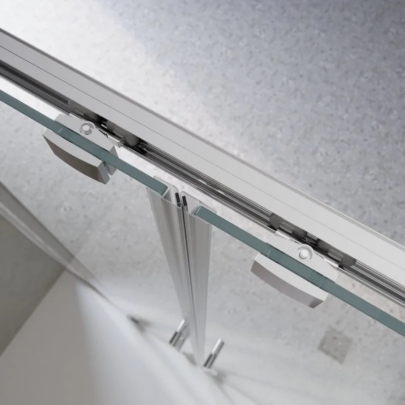 Душевая дверь в нишу BelBagno Luce BF-2-140-C-Cr профиль хром, стекло прозрачное Sancos — официальный сайт