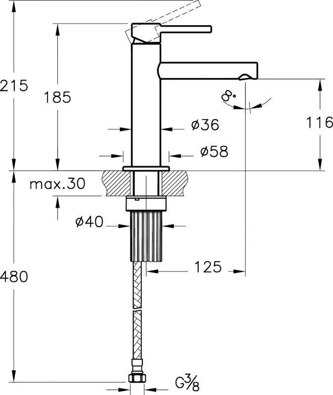 Смеситель для раковины VitrA Origin A4255636WTC матовый черный Sancos — официальный сайт