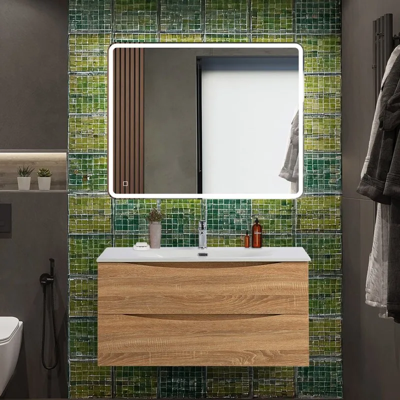 Тумба под раковину без столешницы BelBagno Marino-cer-n 100 подвесная, rovere bianco Sancos — официальный сайт