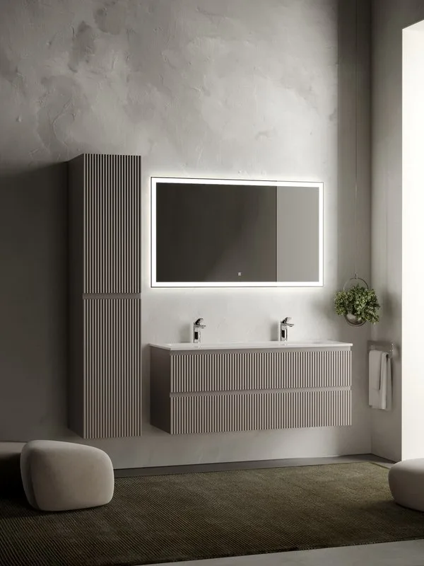 Тумба под раковину Sancos Snob R 120 подвесная Doha soft (пыльная роза), SNR120SM Sancos — официальный сайт