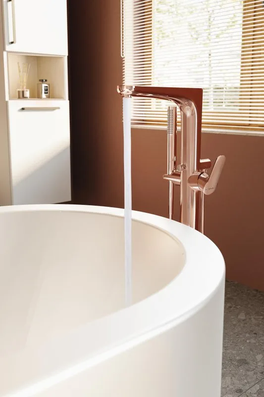 Напольный смеситель для ванны с душем VitrA Root Round A4274126EXP, С ВНУТРЕННЕЙ ЧАСТЬЮ, медь Sancos — официальный сайт