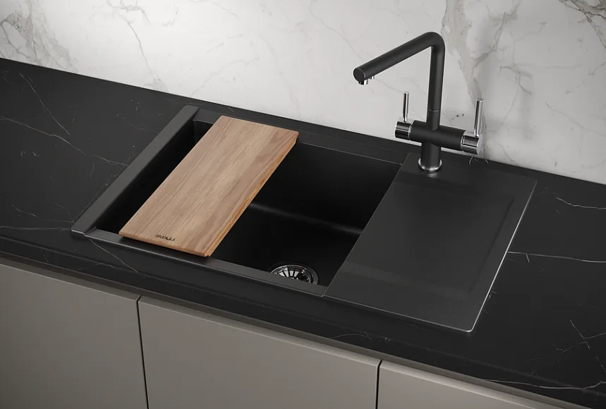 Мойка кухонная Granula Estetica 7807, шварц Sancos — официальный сайт