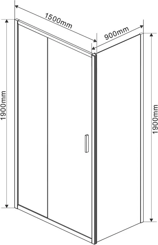 Душевой уголок Vincea Garda VSR-1G9015CLB 150x90 см, профиль черный, стекло прозрачное Sancos — официальный сайт