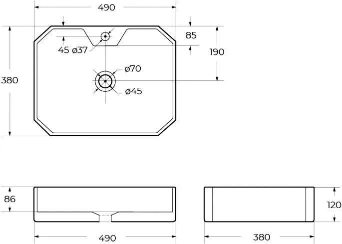 Накладная раковина BelBagno BB1387 накладная Sancos — официальный сайт