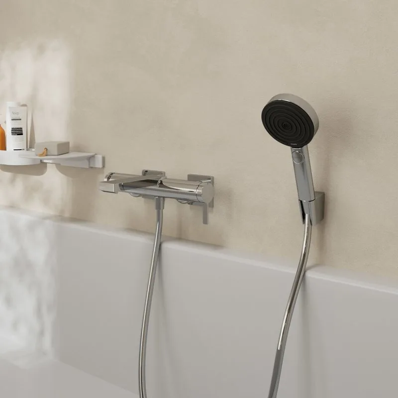 Смеситель для ванны с душем Hansgrohe Tecturis E 73420000, хром Sancos — официальный сайт