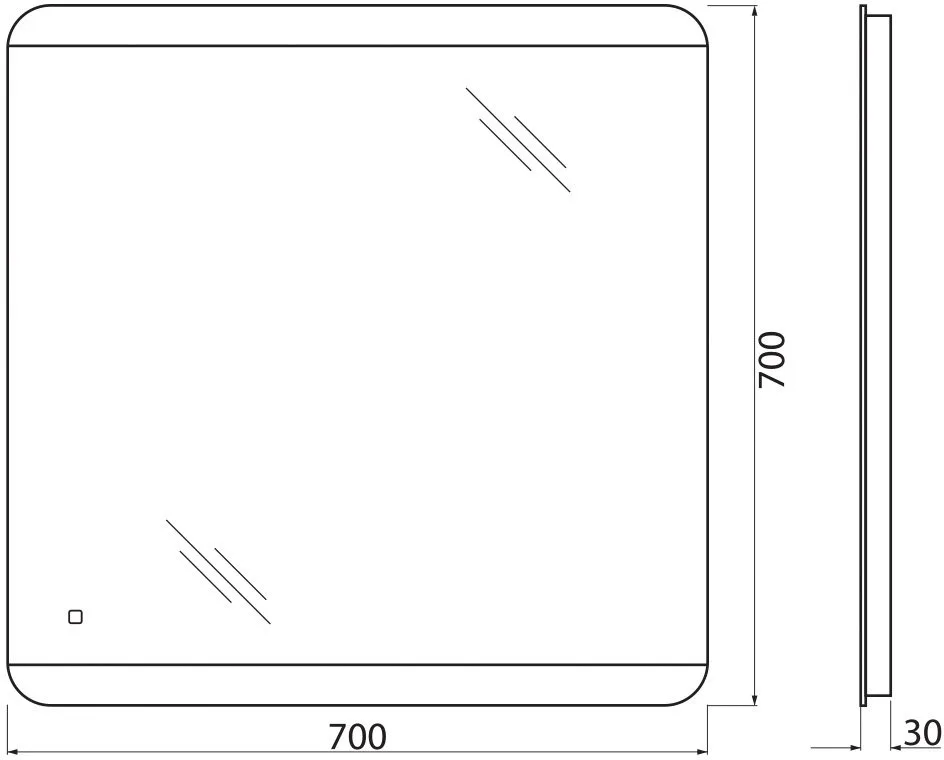 Зеркало BelBagno 70 SPC-CEZ-700-700-LED-TCH Sancos — официальный сайт