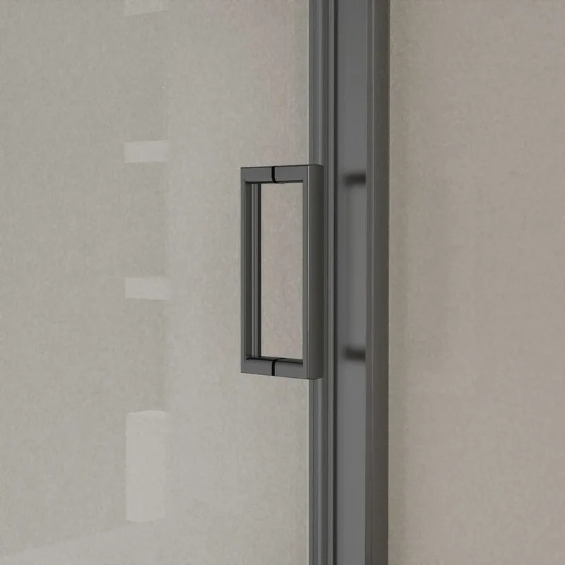 Душевая дверь в нишу Vincea City VDS-5CT120CLGM 120 см, профиль вороненая сталь, стекло прозрачное Sancos — официальный сайт
