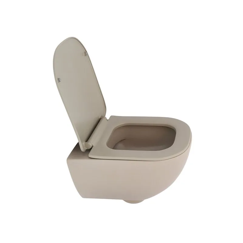 Унитаз подвесной Plumberia Selection Ixo ceramica KIT XO5000TT Slim безободковый, с микролифтом, мат Sancos — официальный сайт