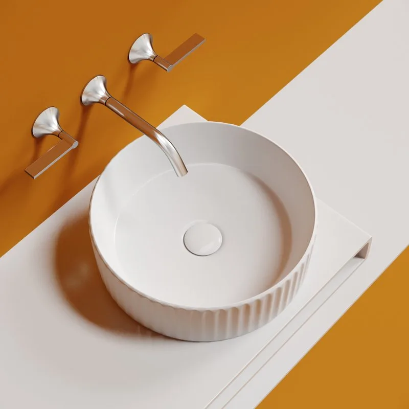 Накладная раковина Ceramicanova Element CN6057 белая глянцевая Sancos — официальный сайт
