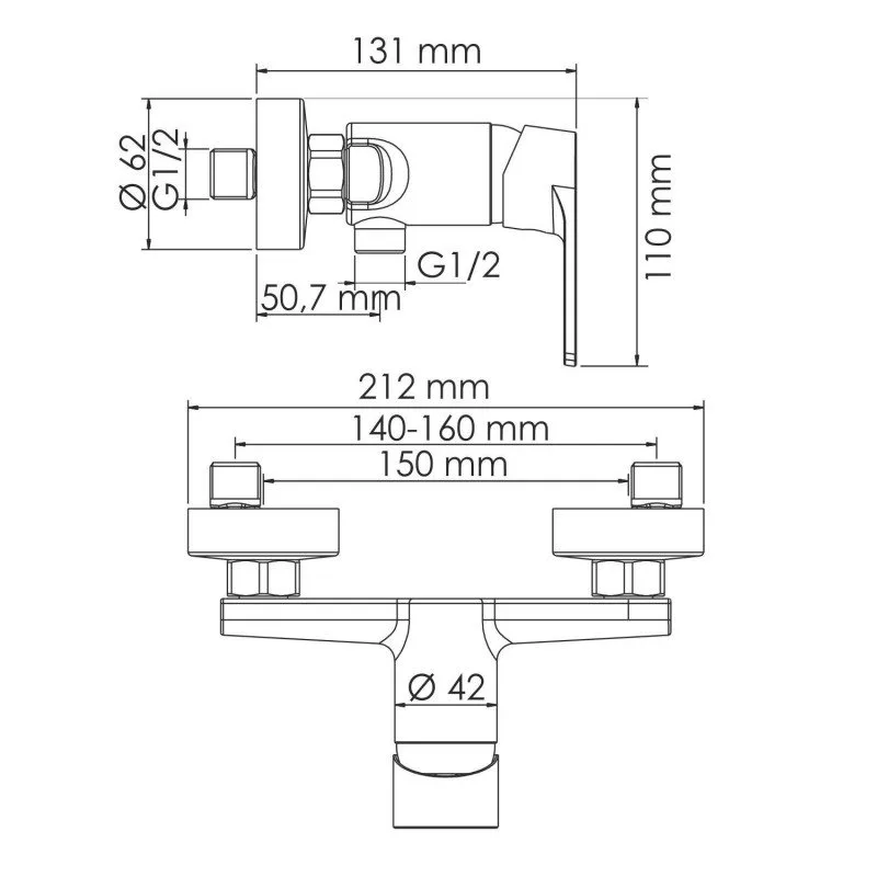 Смеситель для душа Wasserkraft Dill 6102 Sancos — официальный сайт