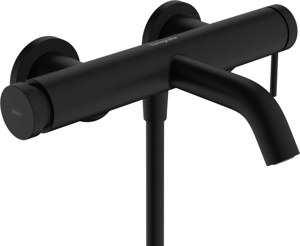 Смеситель для ванны с душем Hansgrohe Tecturis S 73422670, матовый черный Sancos — официальный сайт
