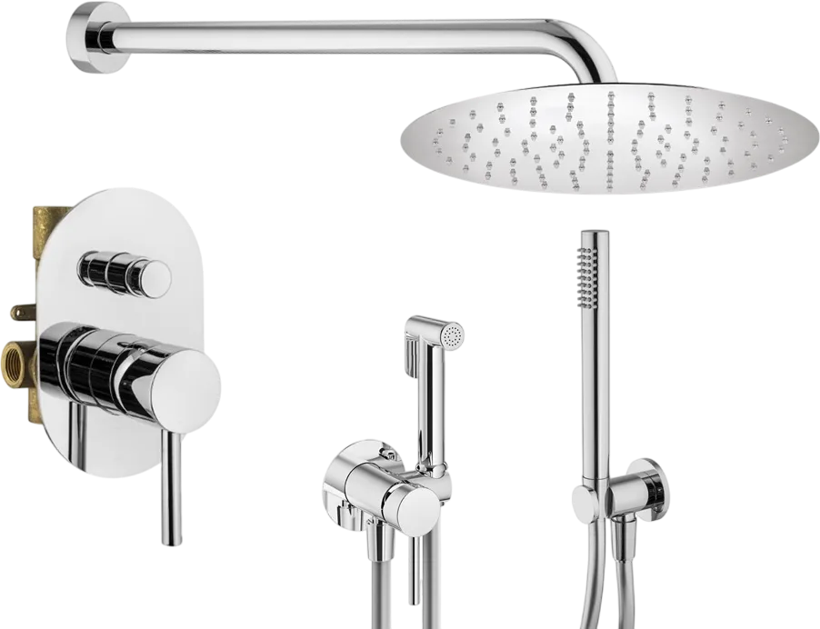 Комплект для ванной Plumberia Selection Ixo KITZXO15CR С ВНУТРЕННЕЙ ЧАСТЬЮ, хром Sancos — официальный сайт