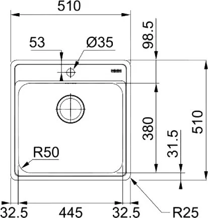 Мойка кухонная Franke Bell BCX 210-51 TL нержавеющая сталь Sancos — официальный сайт