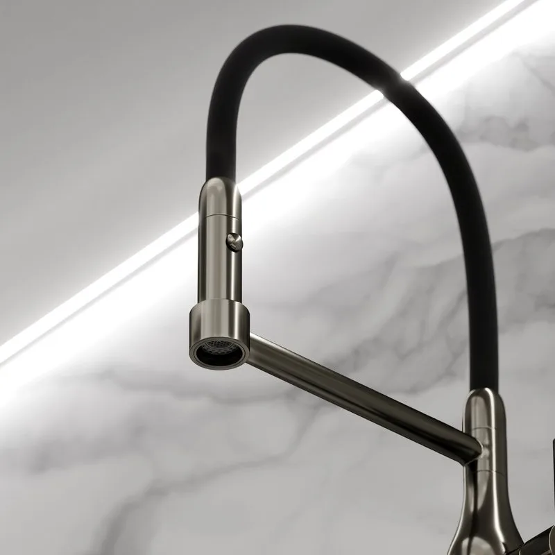 Смеситель для кухни Sancos Pride SC4011GG с гибким изливом, вороненая сталь Sancos — официальный сайт