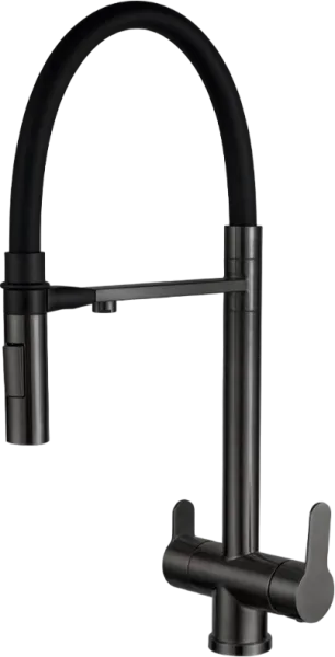 Смеситель для кухни Zorg Sanitary SZR-3030 GRAFIT черный