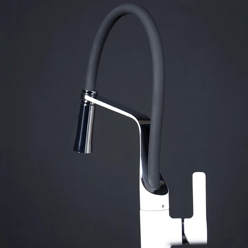 Смеситель для кухни Clever Chef 99733 белый, с гибким изливом Sancos — официальный сайт
