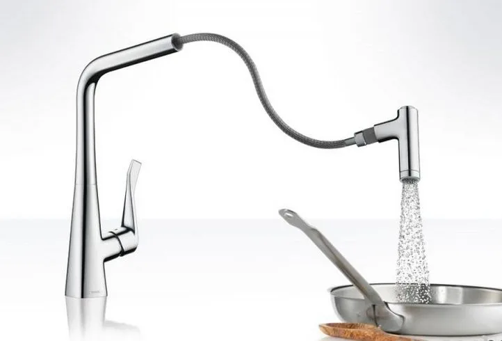 Смеситель для кухни Hansgrohe Metris Select 14884000 Sancos — официальный сайт
