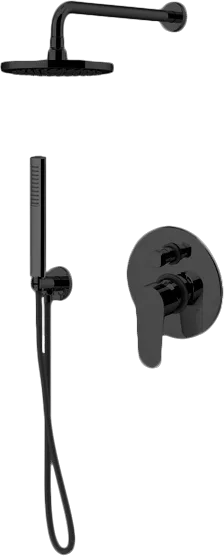 Душевой комплект Gattoni H2OMIX 7000 KTH715/PDNO, С ВНУТРЕННЕЙ ЧАСТЬЮ, nero opaco Sancos — официальный сайт