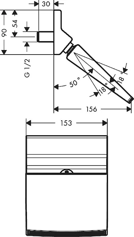 Верхний душ Hansgrohe Raindance Rainfall 150 1jet 26443000 Rainfall Stream Sancos — официальный сайт