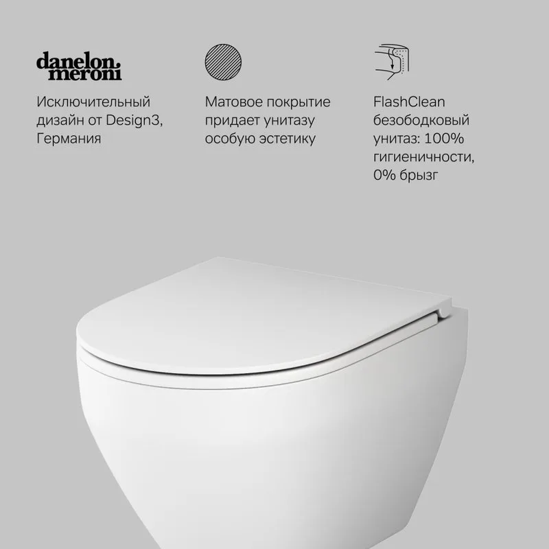 Унитаз подвесной AM.PM Spirit V2.0 FlashClean матовый белый Sancos — официальный сайт