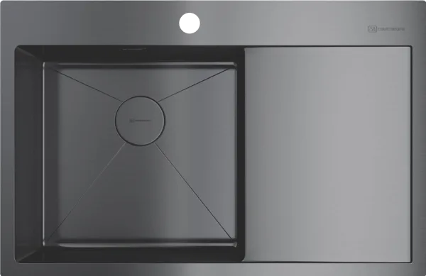 Мойка кухонная Omoikiri Akisame 78 L, вороненая сталь