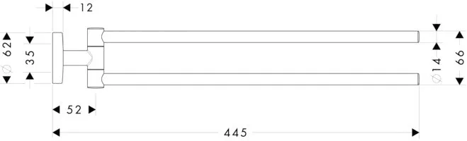 Полотенцедержатель Hansgrohe Logis 40512000 двойной Sancos — официальный сайт