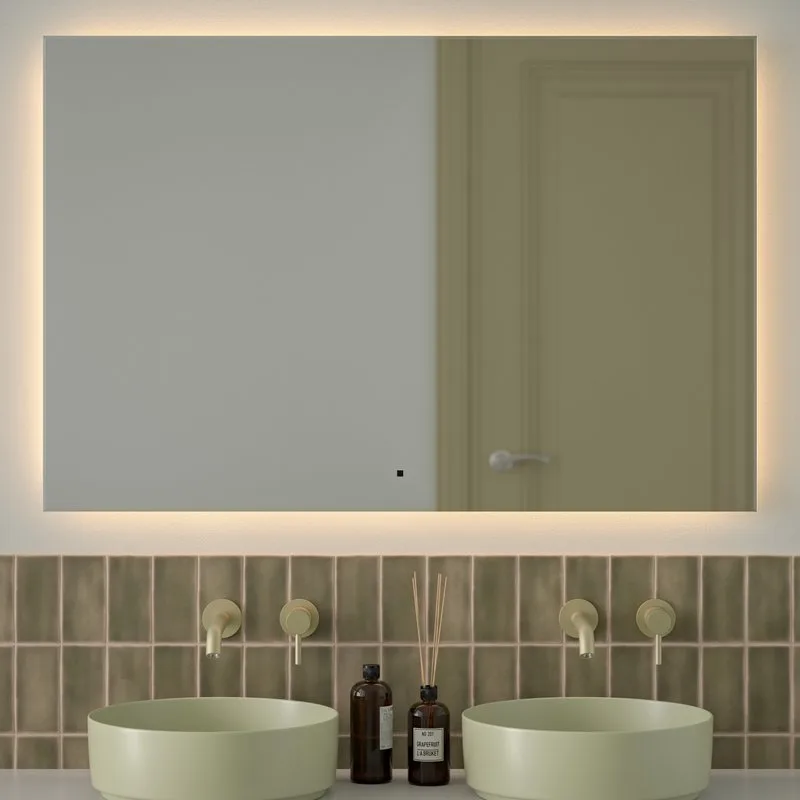 Зеркало Defesto Glow DF 2520RH 120х80 с LED-подсветкой, 3000 K, инфракрасный выключатель