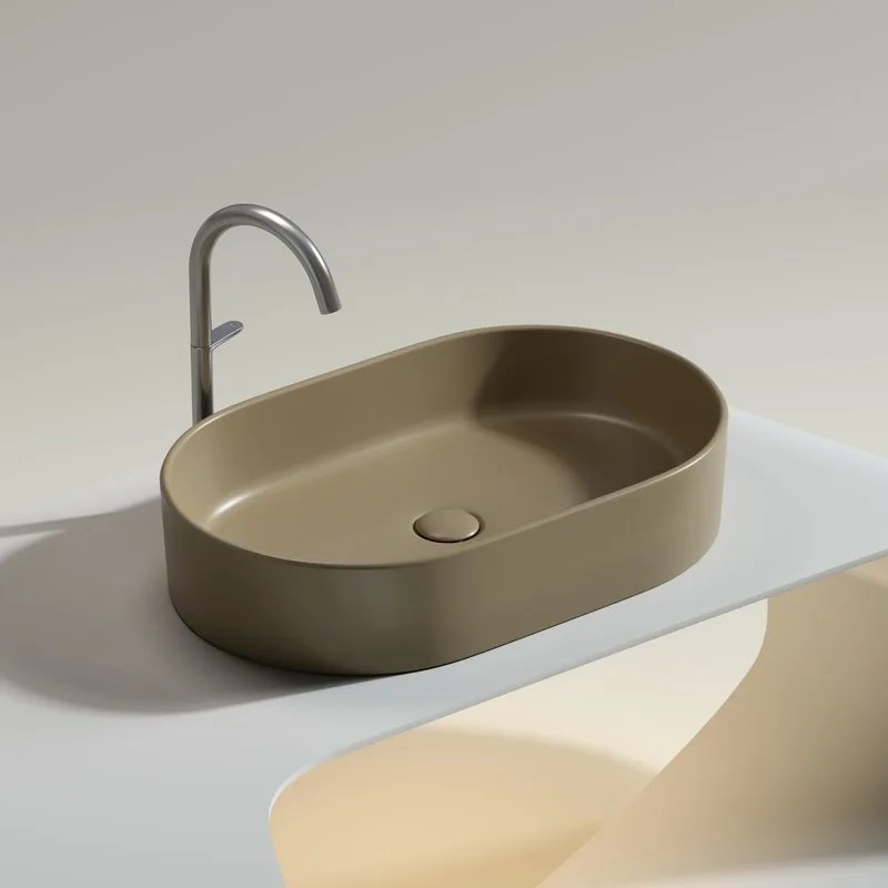 Накладная раковина Ceramicanova Element CN6048MC капучино матовая Sancos — официальный сайт