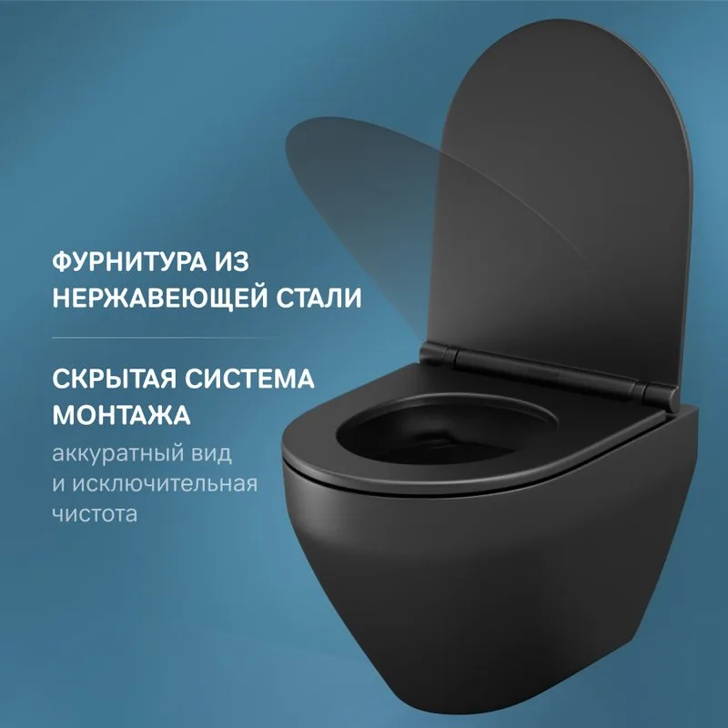 Унитаз подвесной AM.PM Spirit V2.0 FlashClean матовый черный Sancos — официальный сайт