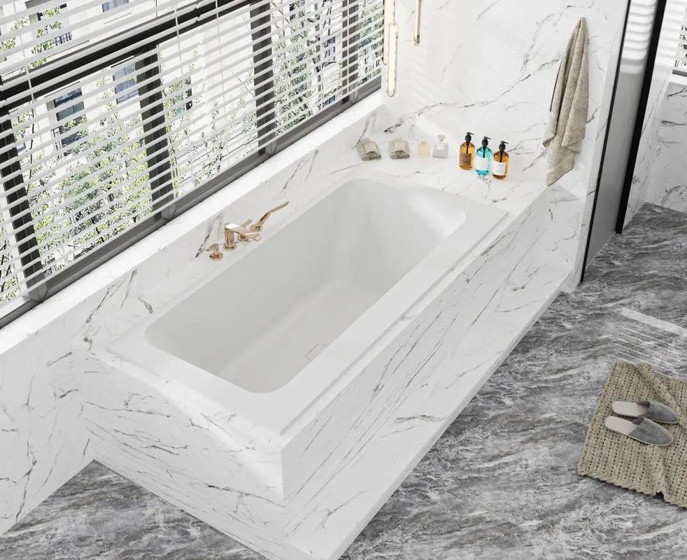 Ванна из искусственного камня Cezares Slider Solid Surface 170x80 см, встраиваемая, матовая белая, с Sancos — официальный сайт