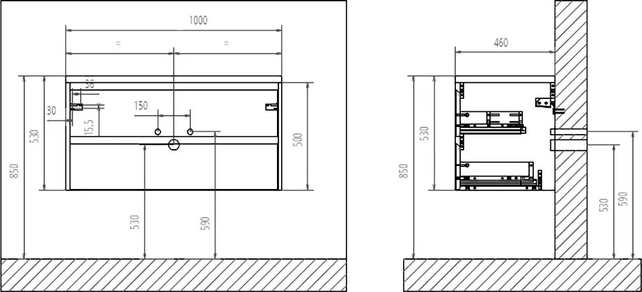 Тумба под раковину без столешницы BelBagno Kraft 100 pino pasadena Sancos — официальный сайт
